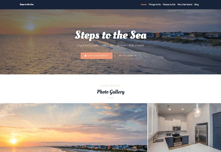 Steps to the Sea OKI — direct booking vacation rental website